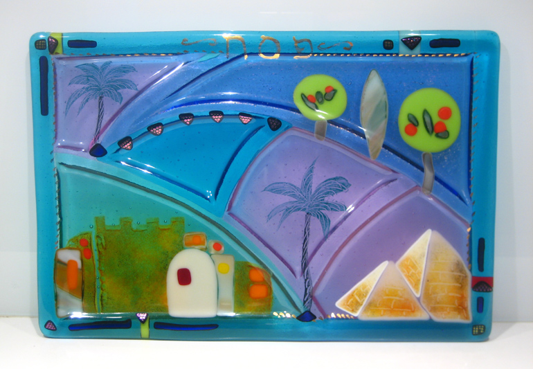 Featured item: Seder Plate with Pyramids by Vicki Moliver