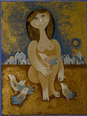 View 1 of Girl with Birds