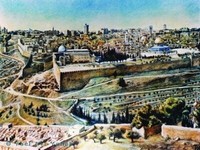 Jerusalem from the Mount of Olives by Yael Avi-Yonah